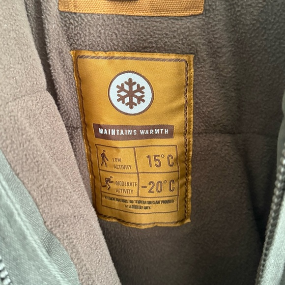 CANADA WORKGEAR Men’s Brown Heavy Barn Coat Jacket Hooded Maintains Warmth Sz XL - Picture 7 of 8